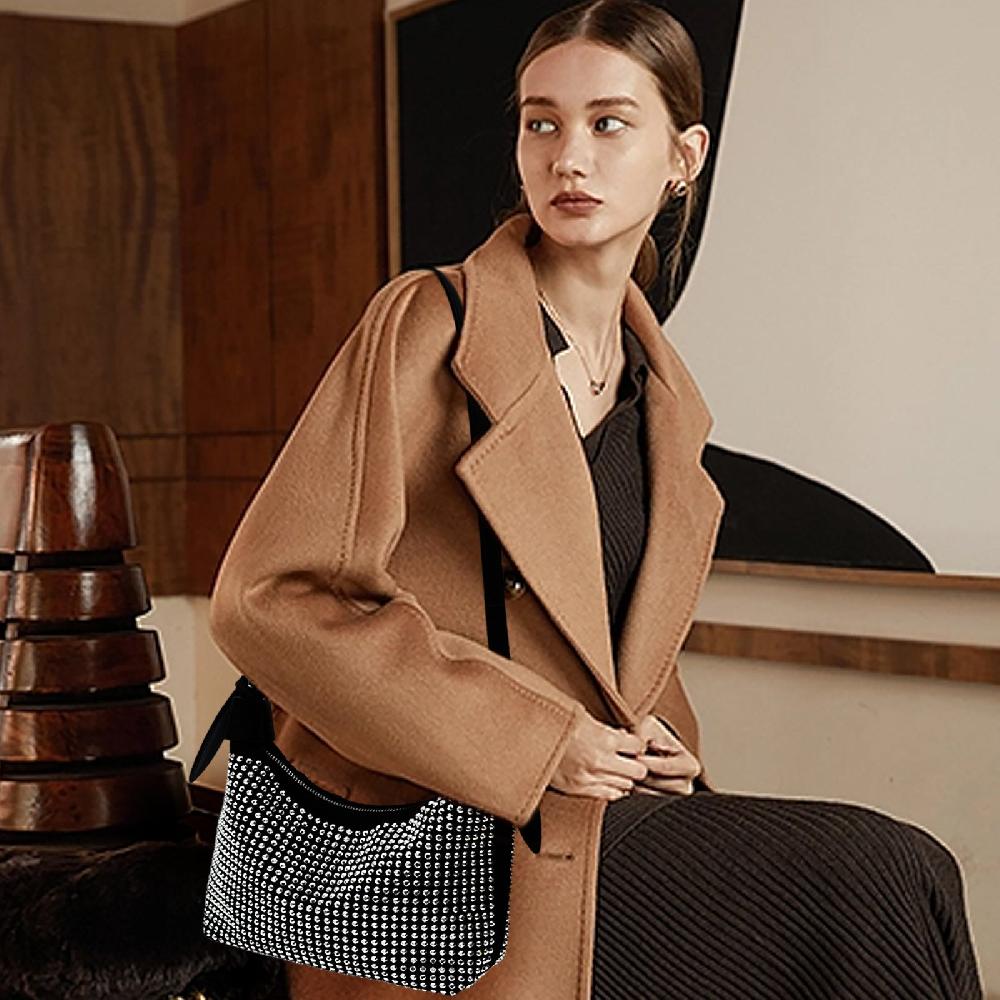 Nicole & Doris Elegant Shoulder Bag Glitter Clutch Bag