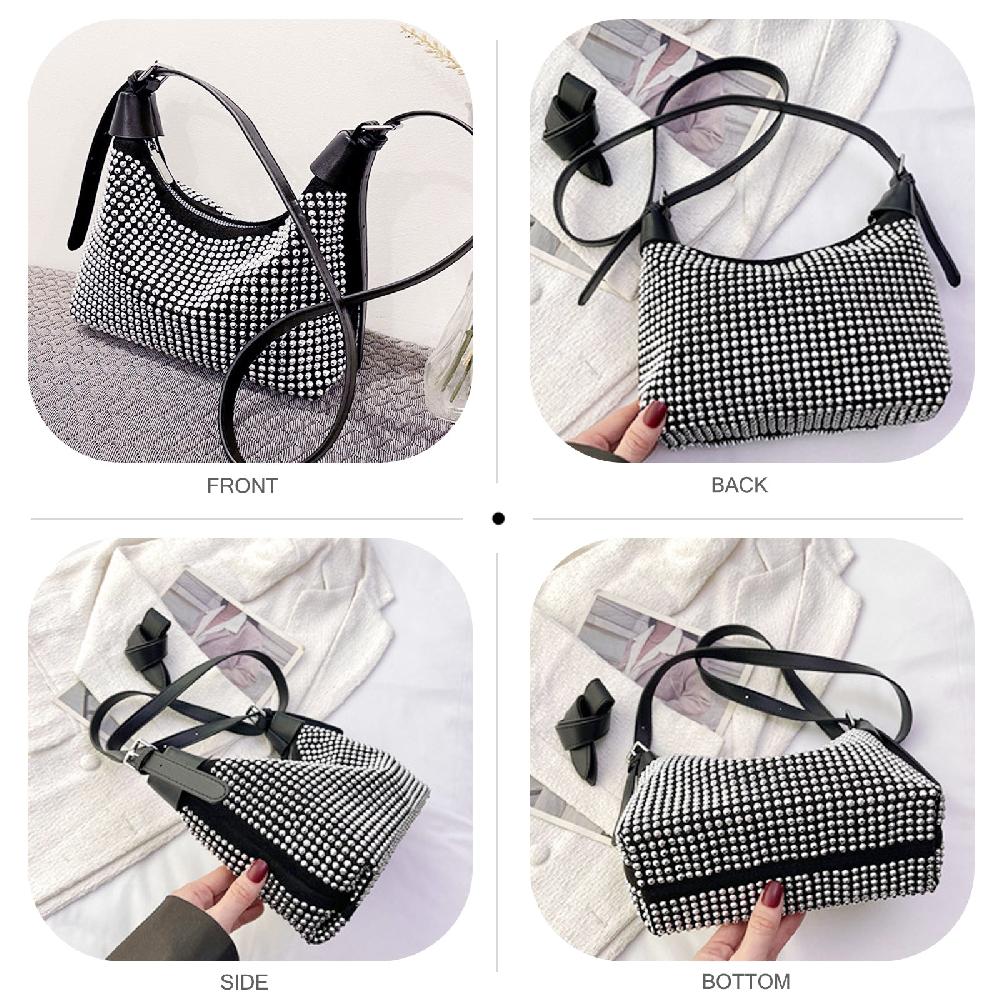 Nicole & Doris Elegant Shoulder Bag Glitter Clutch Bag