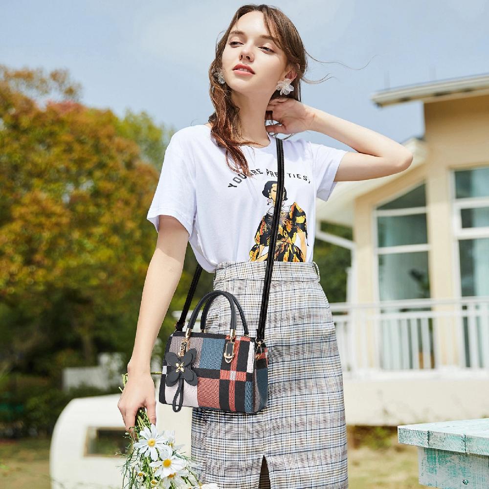 Nicole & Doris Fashion Handbags For Women Plaid Shoulder Bags