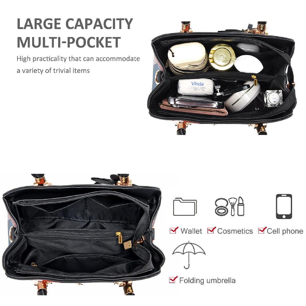 Nicole & Doris Fashion Handbags For Women Plaid Shoulder Bags