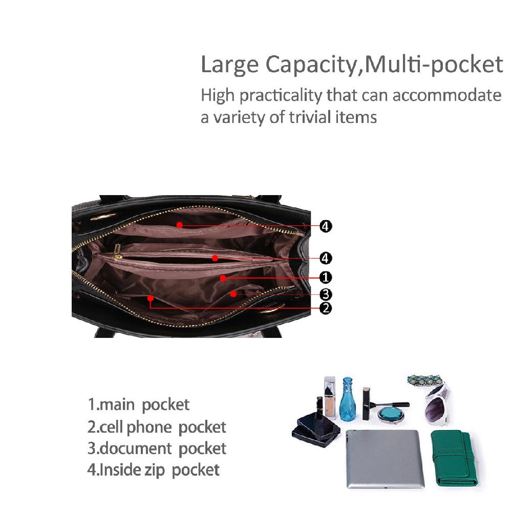 Nicole & Doris Fashion Pom Pom & Leaf Decor Messenger Bag