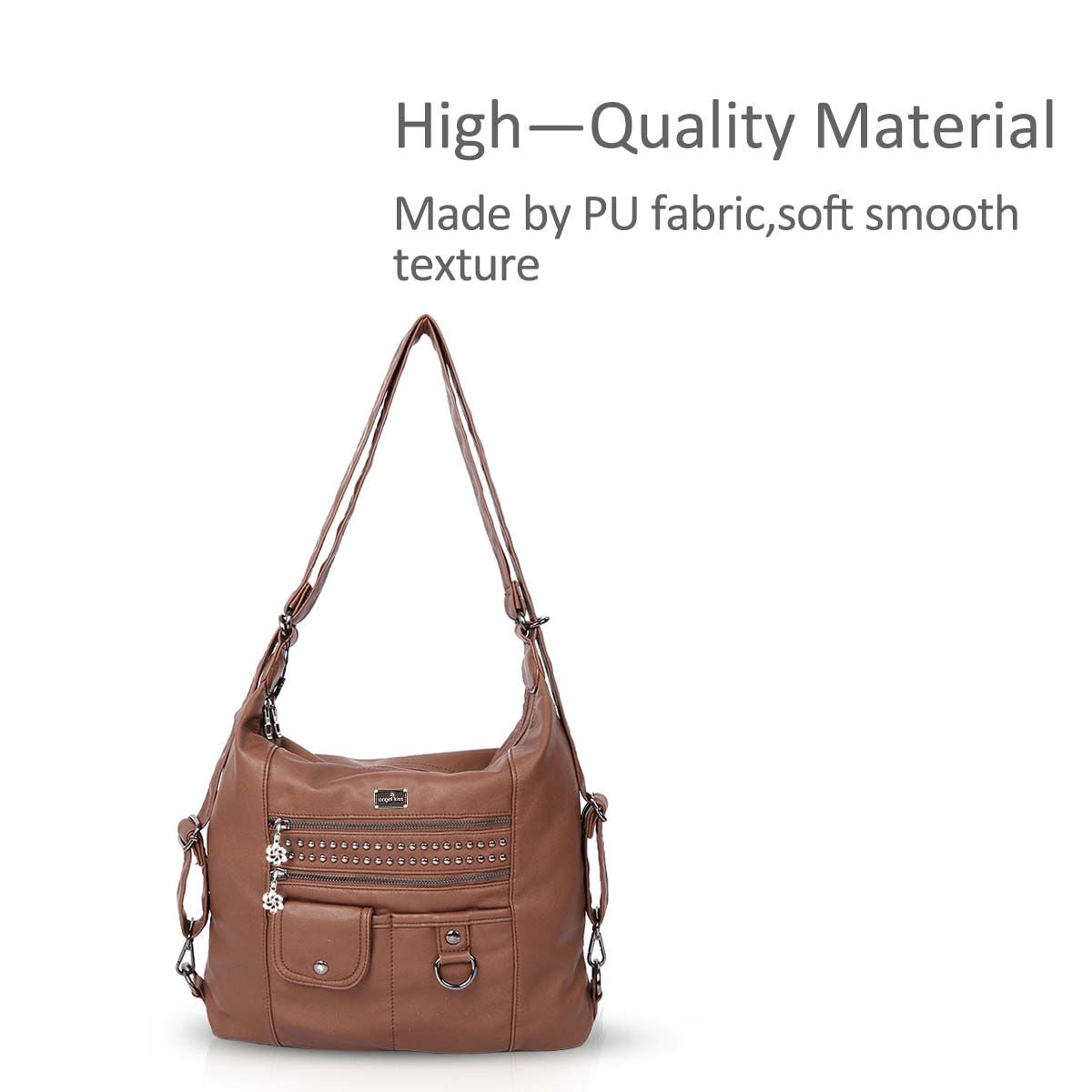 Nicole & Doris Faux Leather Multiple Pockets Tote Bag