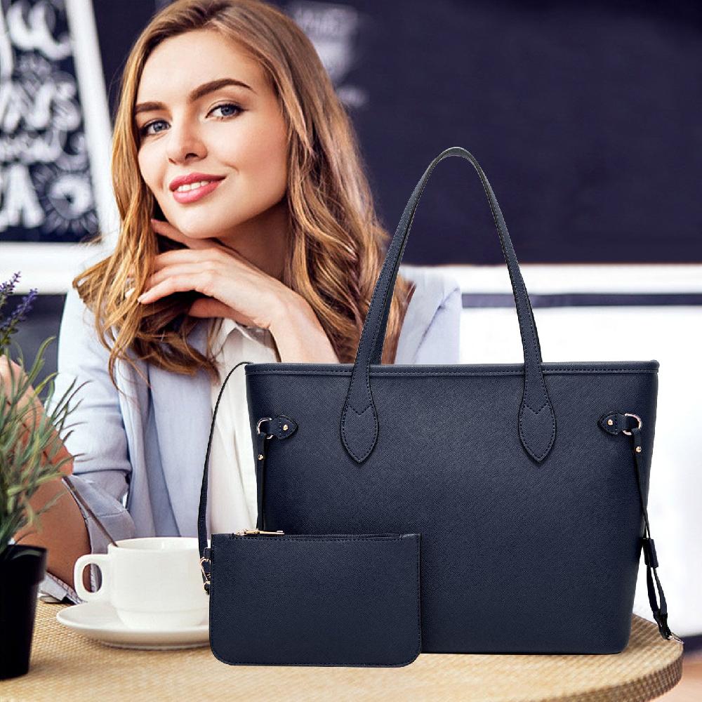 Nicole & Doris Female Minimalist Single Colour Handbags Set