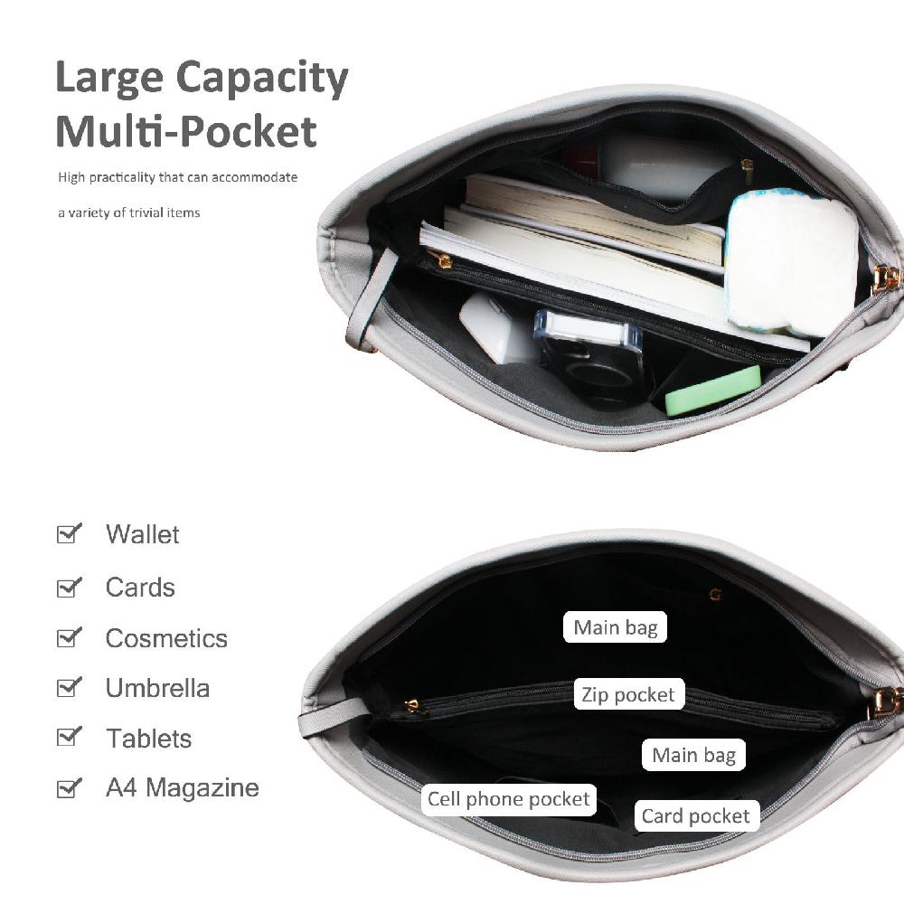 Nicole & Doris Female Minimalist Single Colour Handbags Set