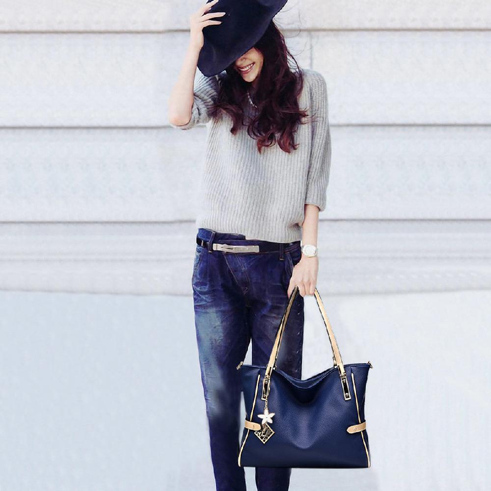 Nicole & Doris Flower Bag Charm Minimalist Plain Handbag