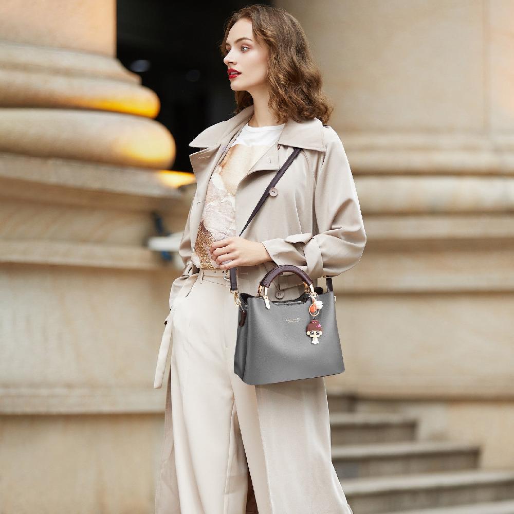 Nicole & Doris Girl & Bell Pendant Decor Ladies Handbag