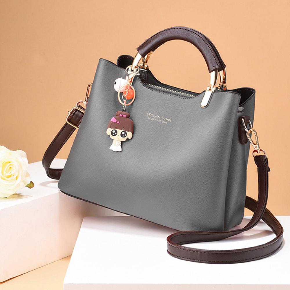 Nicole & Doris Girl & Bell Pendant Decor Ladies Handbag