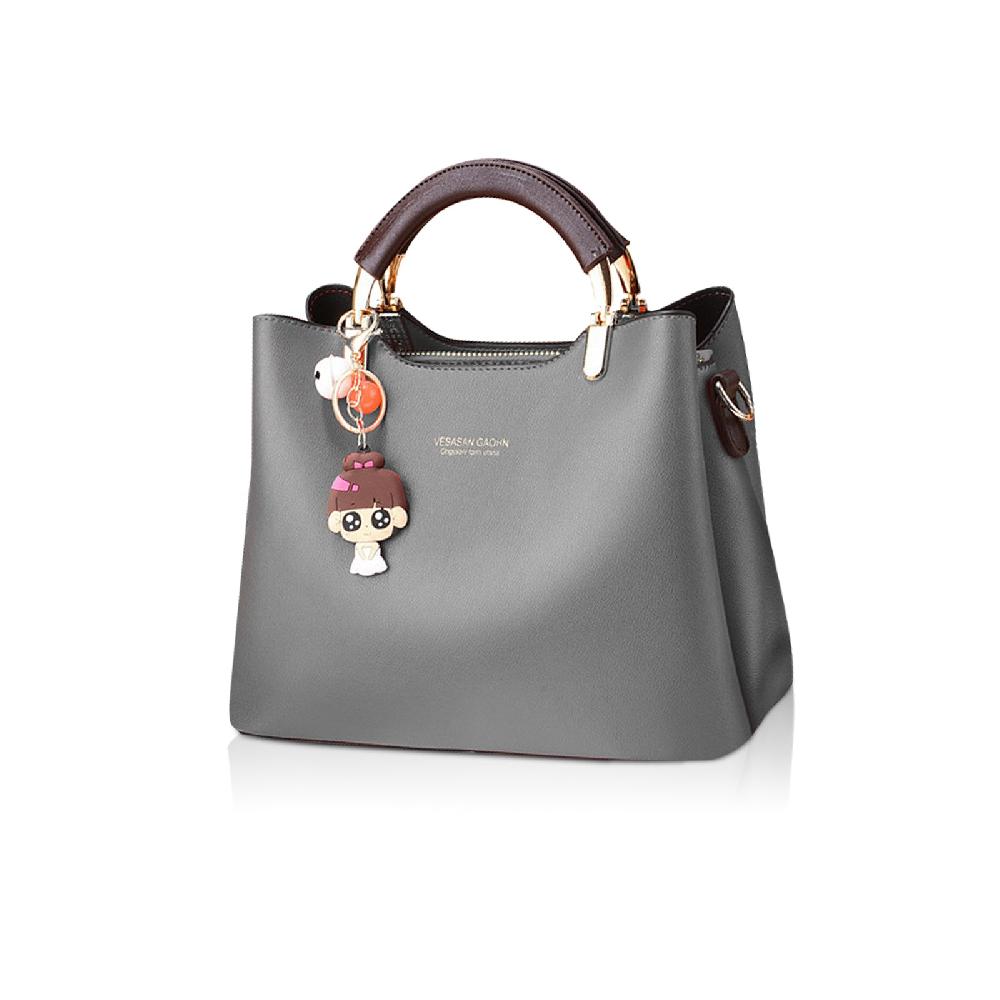 nicole & doris Girl & Bell Pendant Decor Ladies Handbag