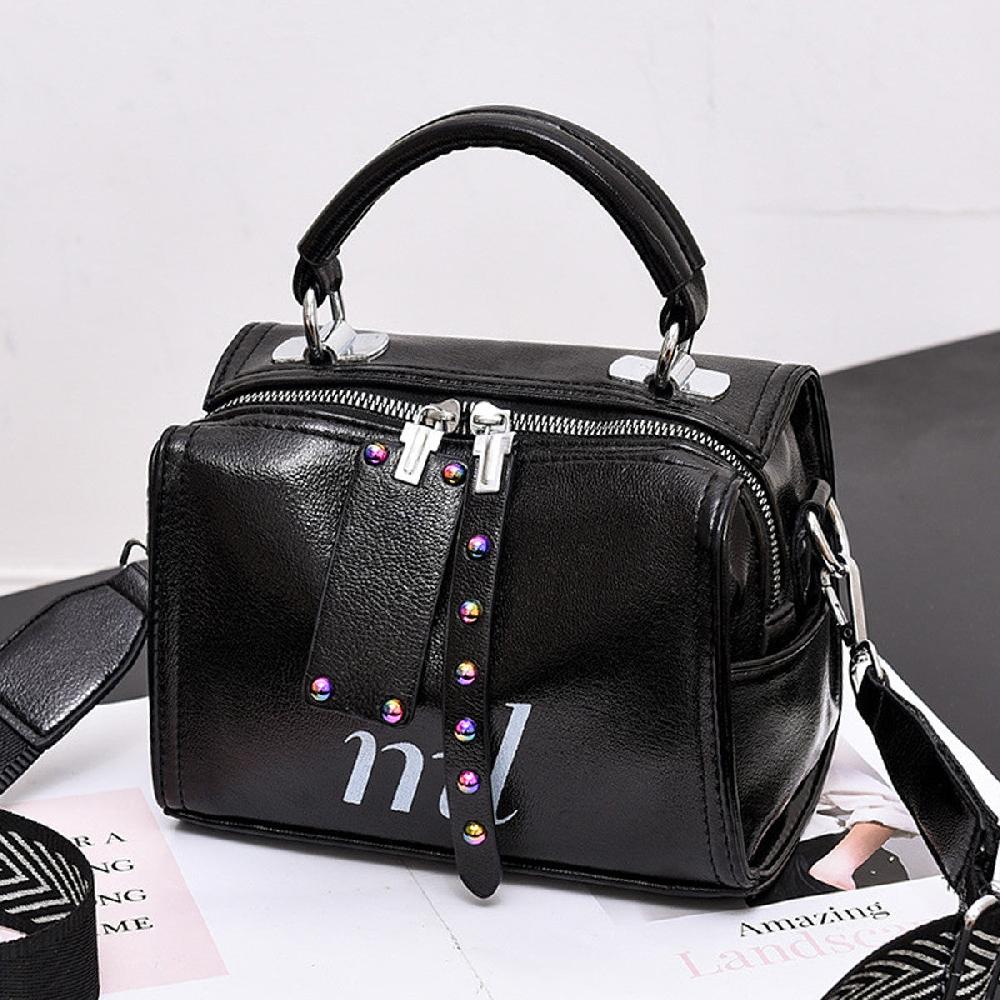 Nicole & Doris Glossy Letters Graphic Ladies Messenger Bag