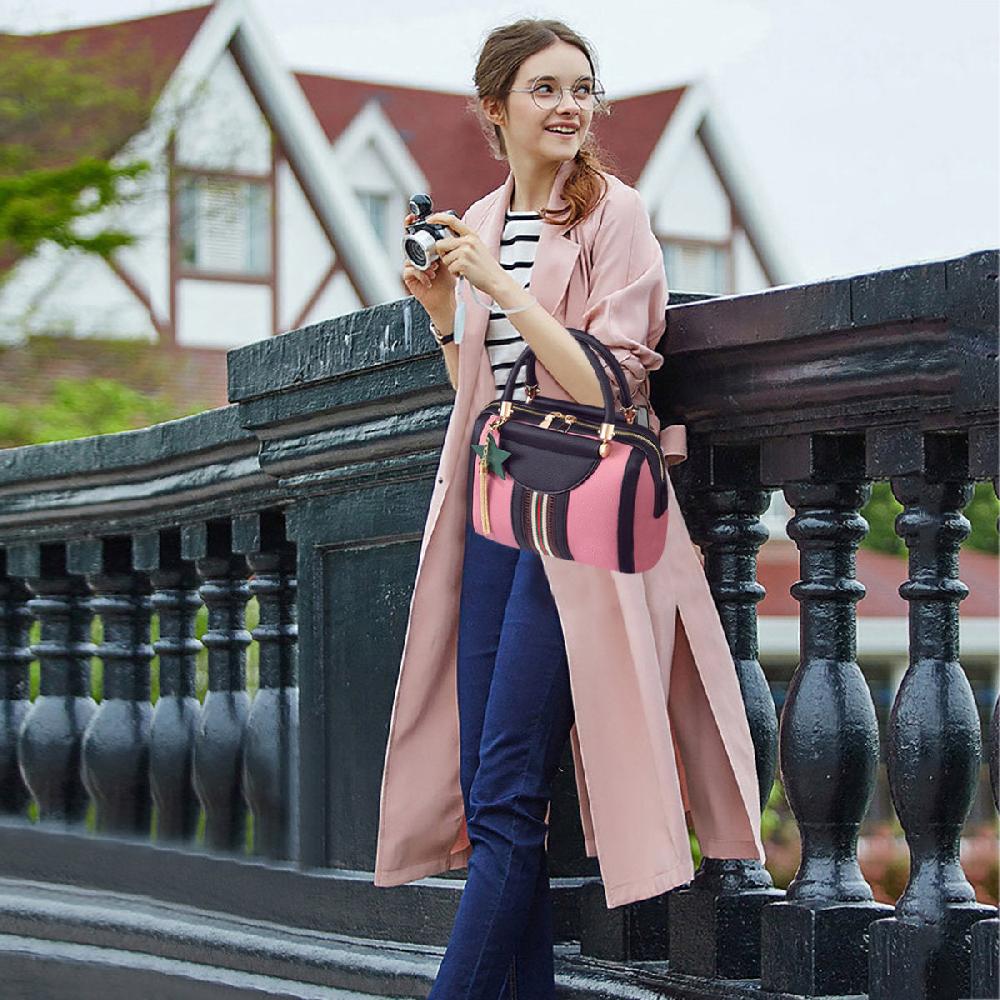 Nicole & Doris Green Star & Gold Tassel Decor Ladies Handbag