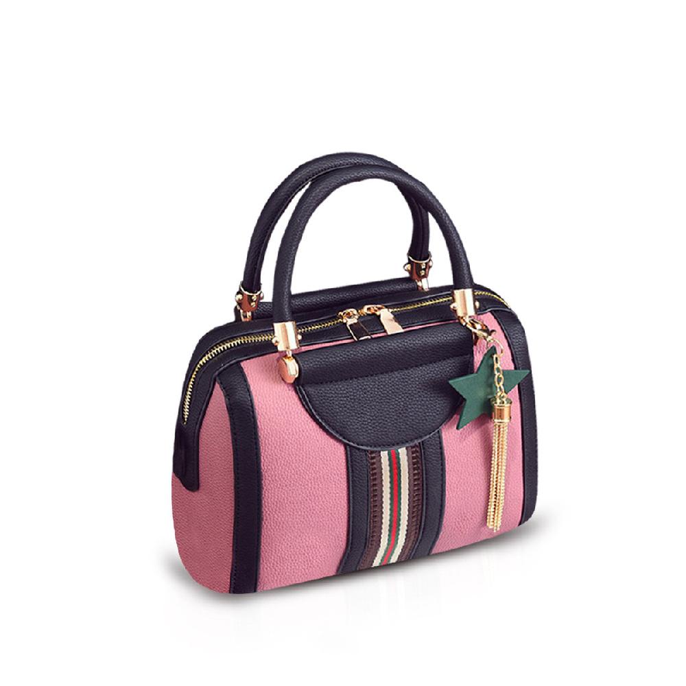 nicole & doris Green Star & Gold Tassel Decor Ladies Handbag