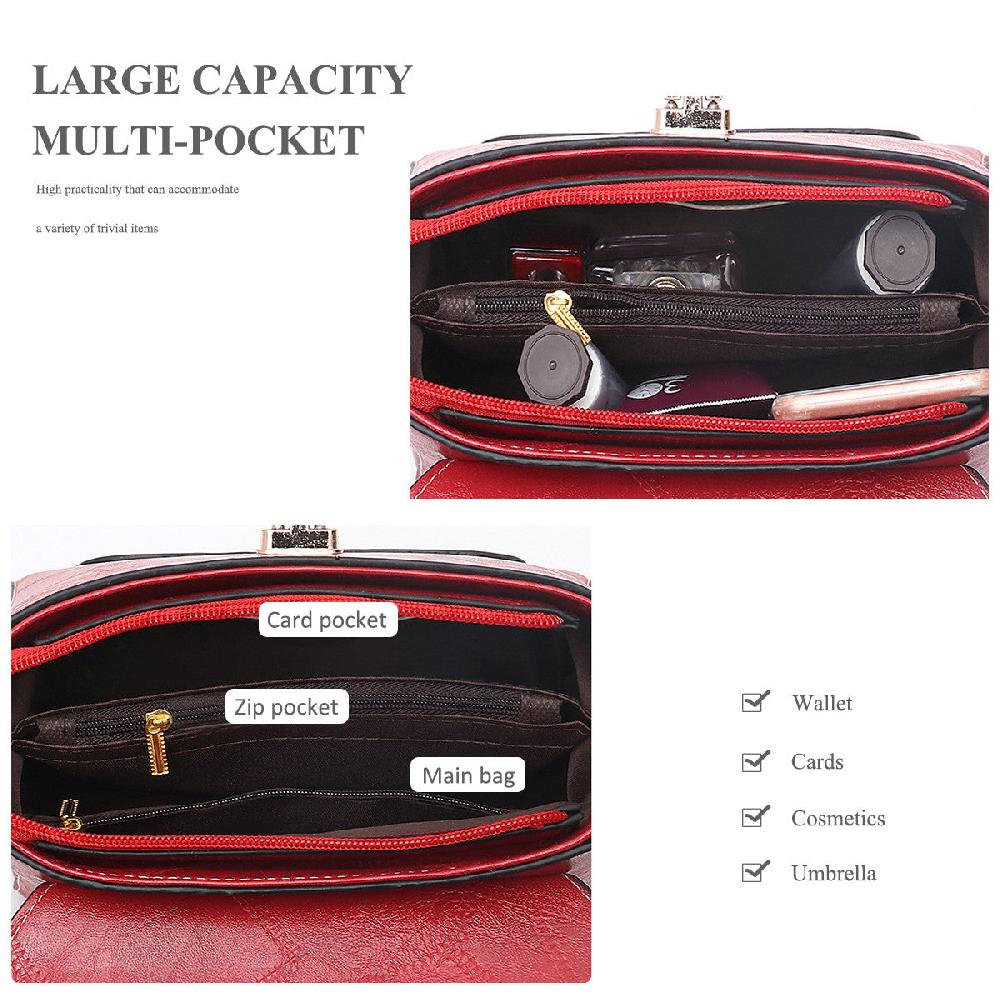 Nicole & Doris Ladies Classic Rivets Decor Messenger Bag