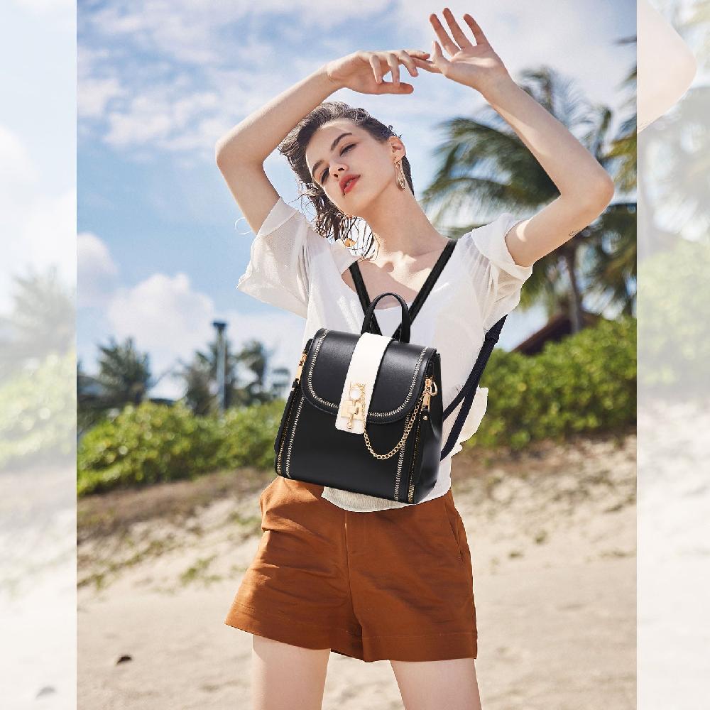 Nicole & Doris Ladies Mini Cute Crystal Cat Ornaments Backpack