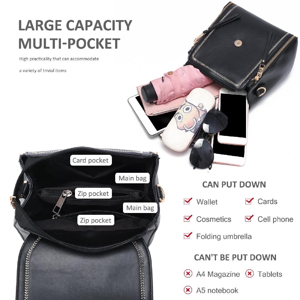 Nicole & Doris Ladies Mini Cute Crystal Cat Ornaments Backpack