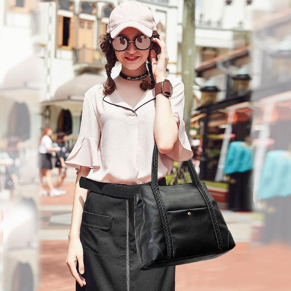 Nicole & Doris Ladies Soft Leather Single Colour Handbag