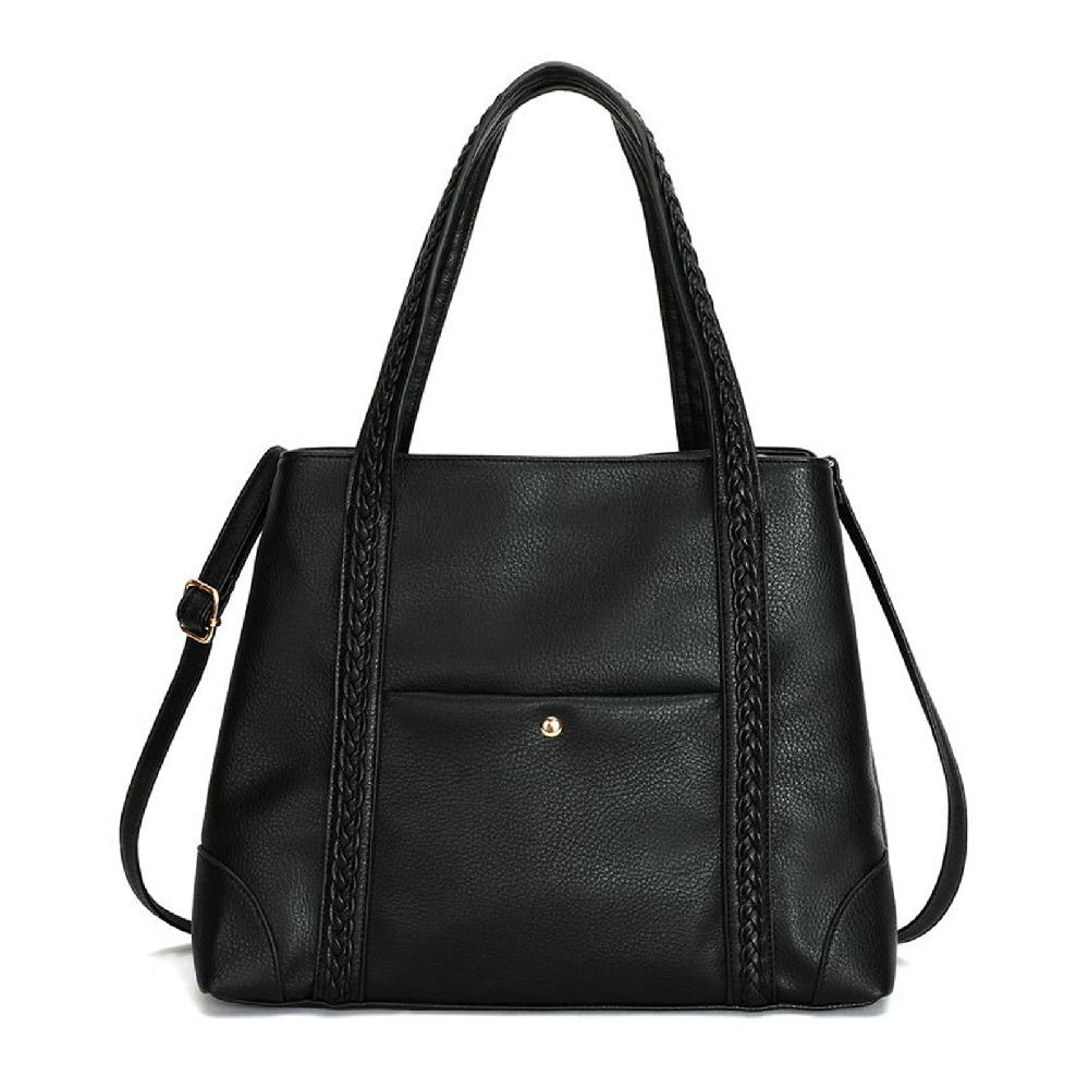 nicole & doris Ladies Soft Leather Single Colour Handbag