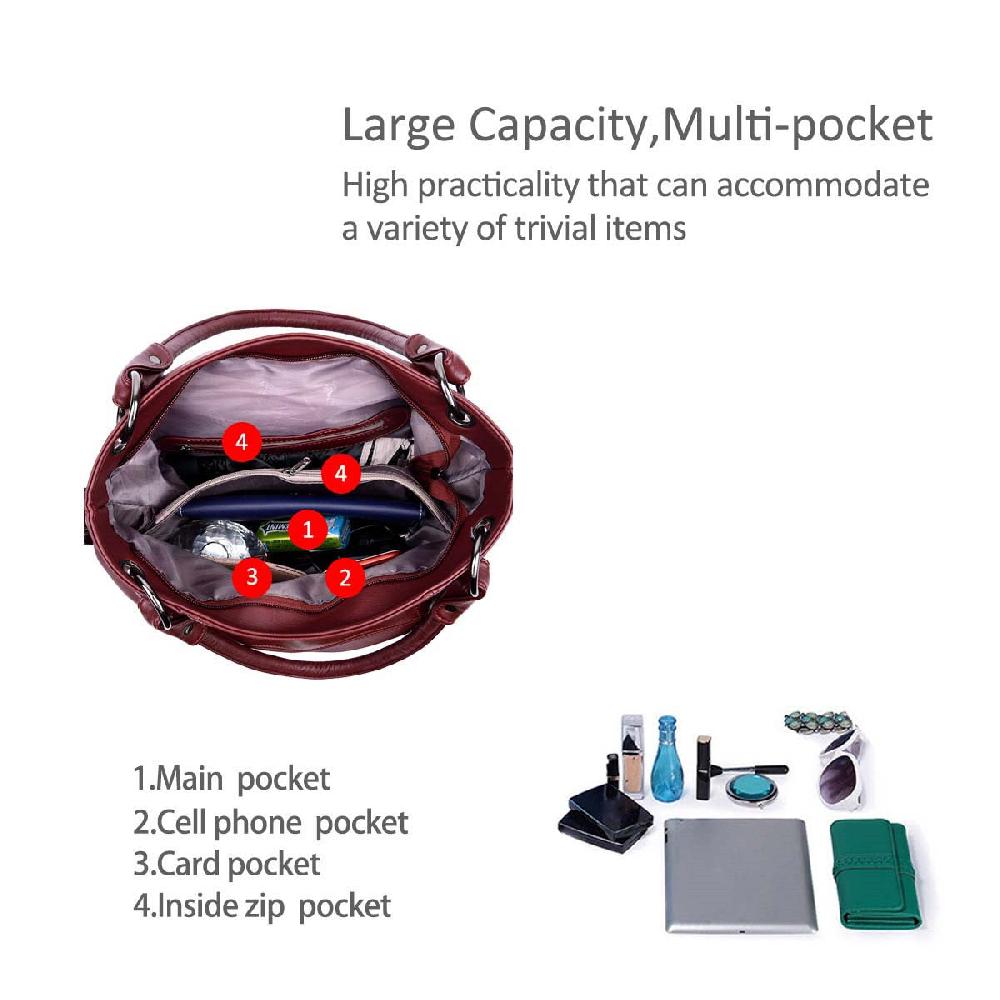 Nicole & Doris Ladies Structured Single Colour Handbag