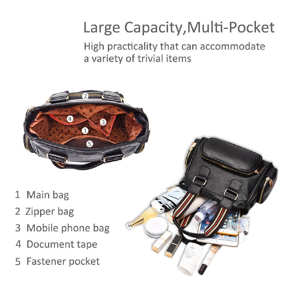 Nicole & Doris Ladies Zip Front Single Colour Handbag