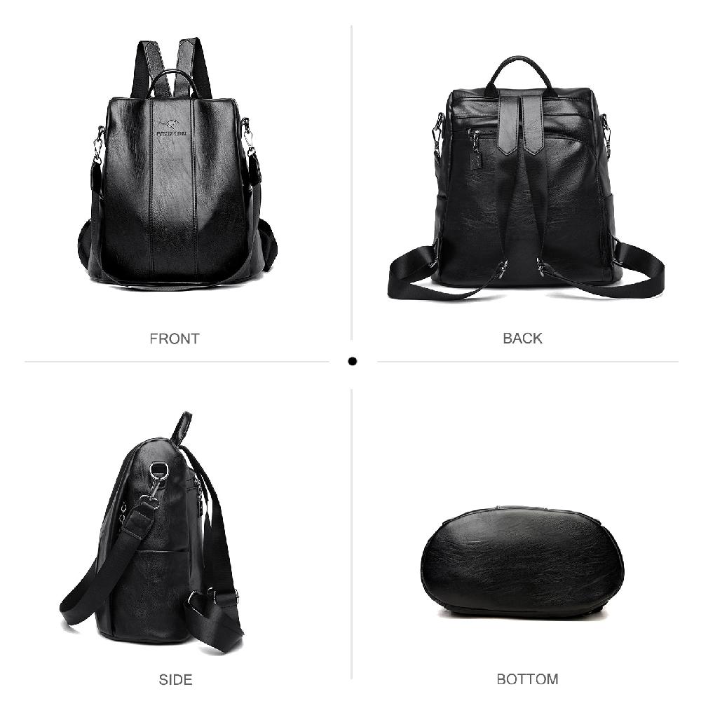 Nicole & Doris Leather Causal Daypack Ladies Backpack