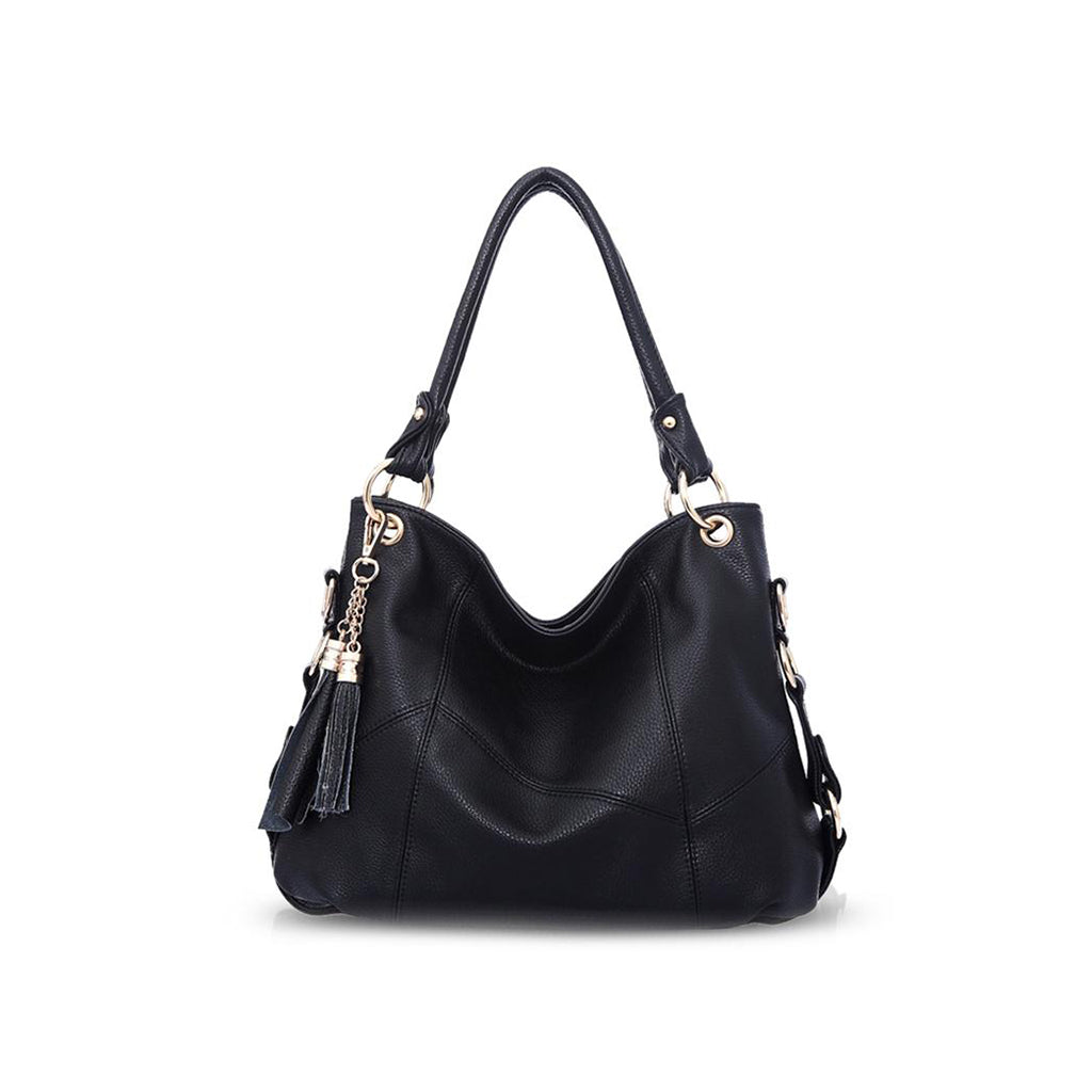 nicole & doris Leather Tassel Women Handbag / Large Capacity