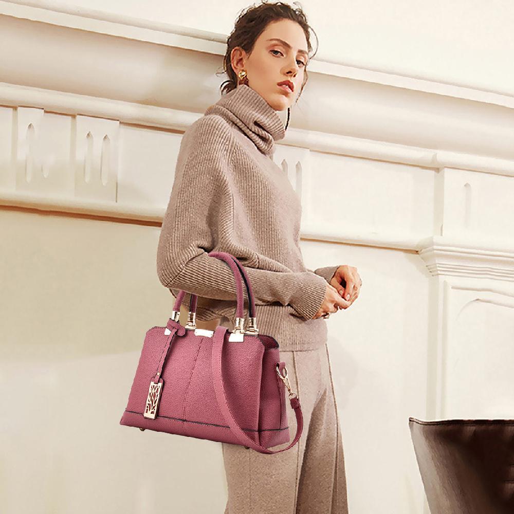 Nicole & Doris Leaves Pattern Bag Charm Ladies Messenger Bag