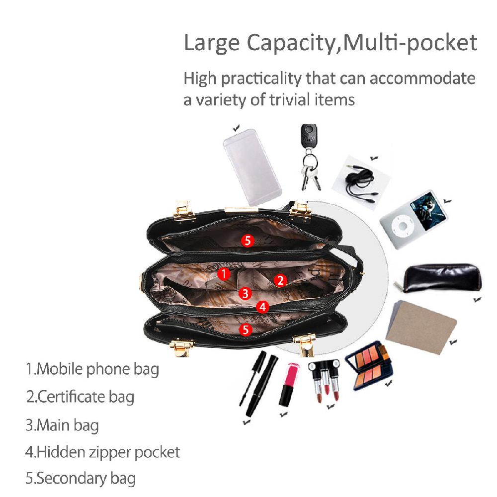 Nicole & Doris Leaves Pattern Bag Charm Ladies Messenger Bag