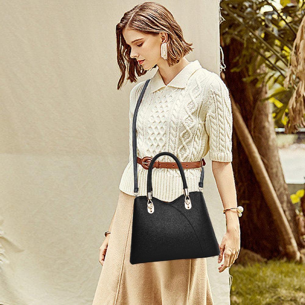 Nicole & Doris Medium Tote Bags PU Leather Shoulder Bag Set Multifunction Crossbody Bag