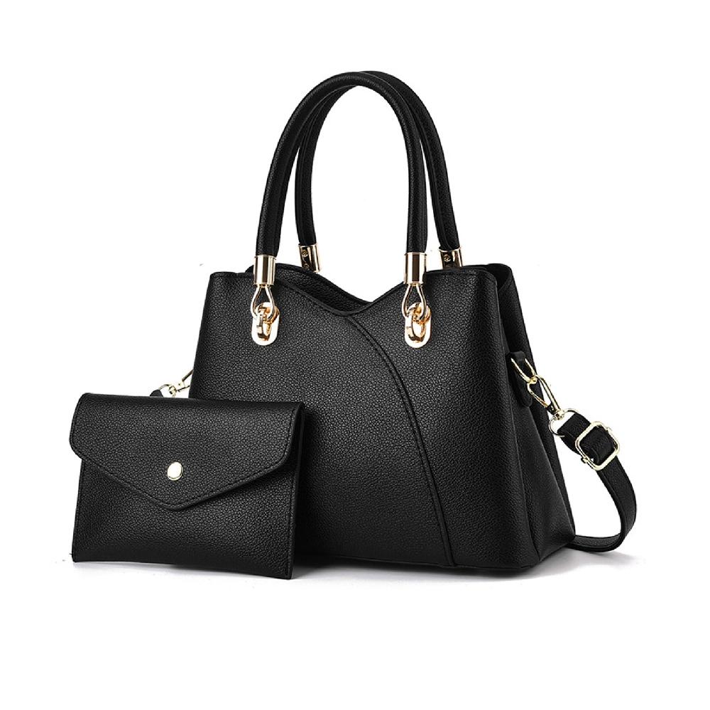 nicole & doris Medium Tote Bags PU Leather Shoulder Bag Set Multifunction Crossbody Bag