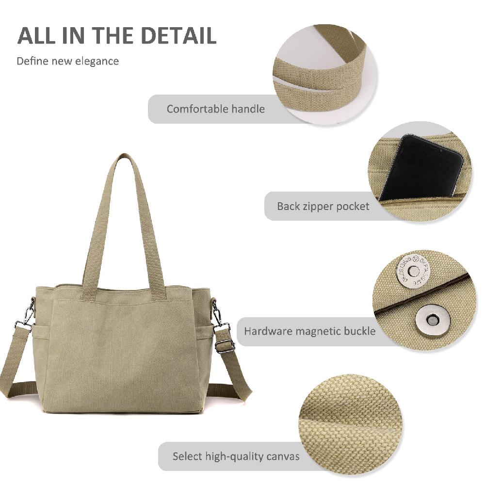 Nicole & Doris Multi Pocket Casual Shopping Crossbody Bag