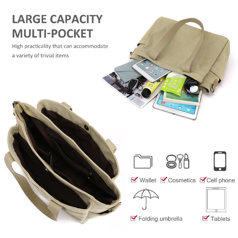 Nicole & Doris Multi Pocket Casual Shopping Crossbody Bag