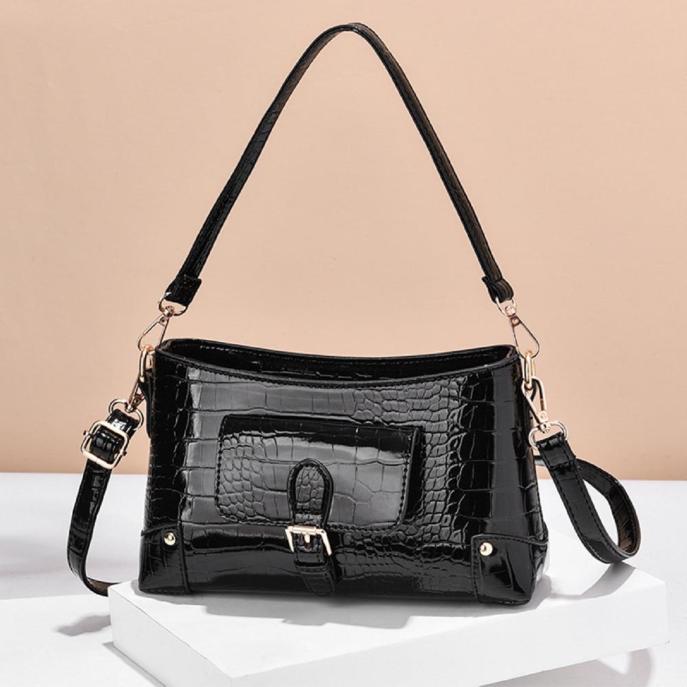 Nicole & Doris Multifunctional Croc Pattern Little Pocket Front Handbag