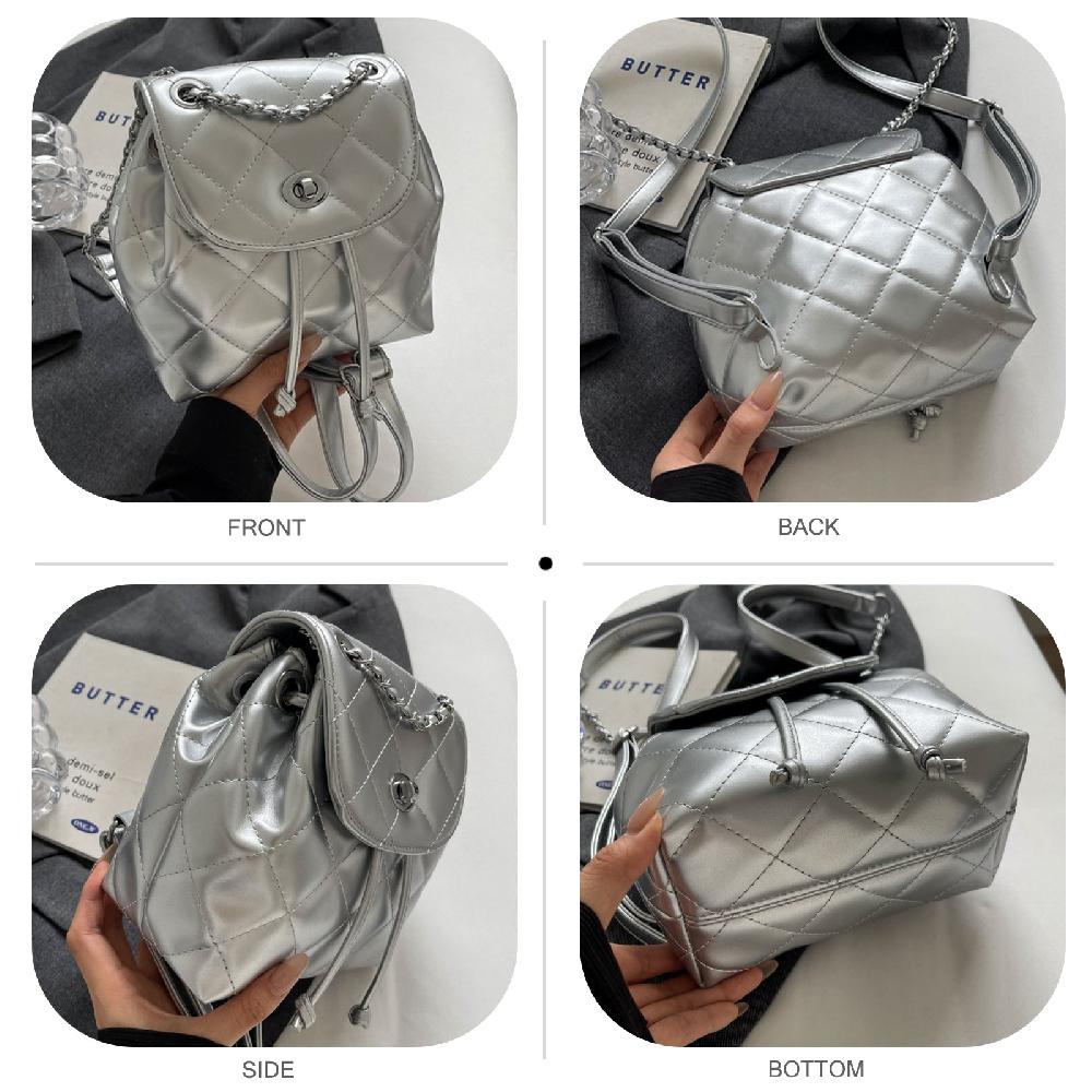 Nicole & Doris Multifunctional Shoulder Bag PU Leather Convertible Backpac