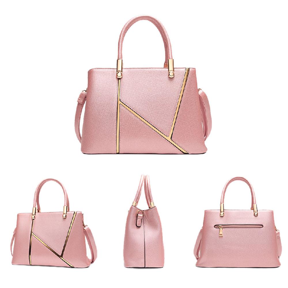 Nicole & Doris 2 Pcs Gold Line Handbags Set