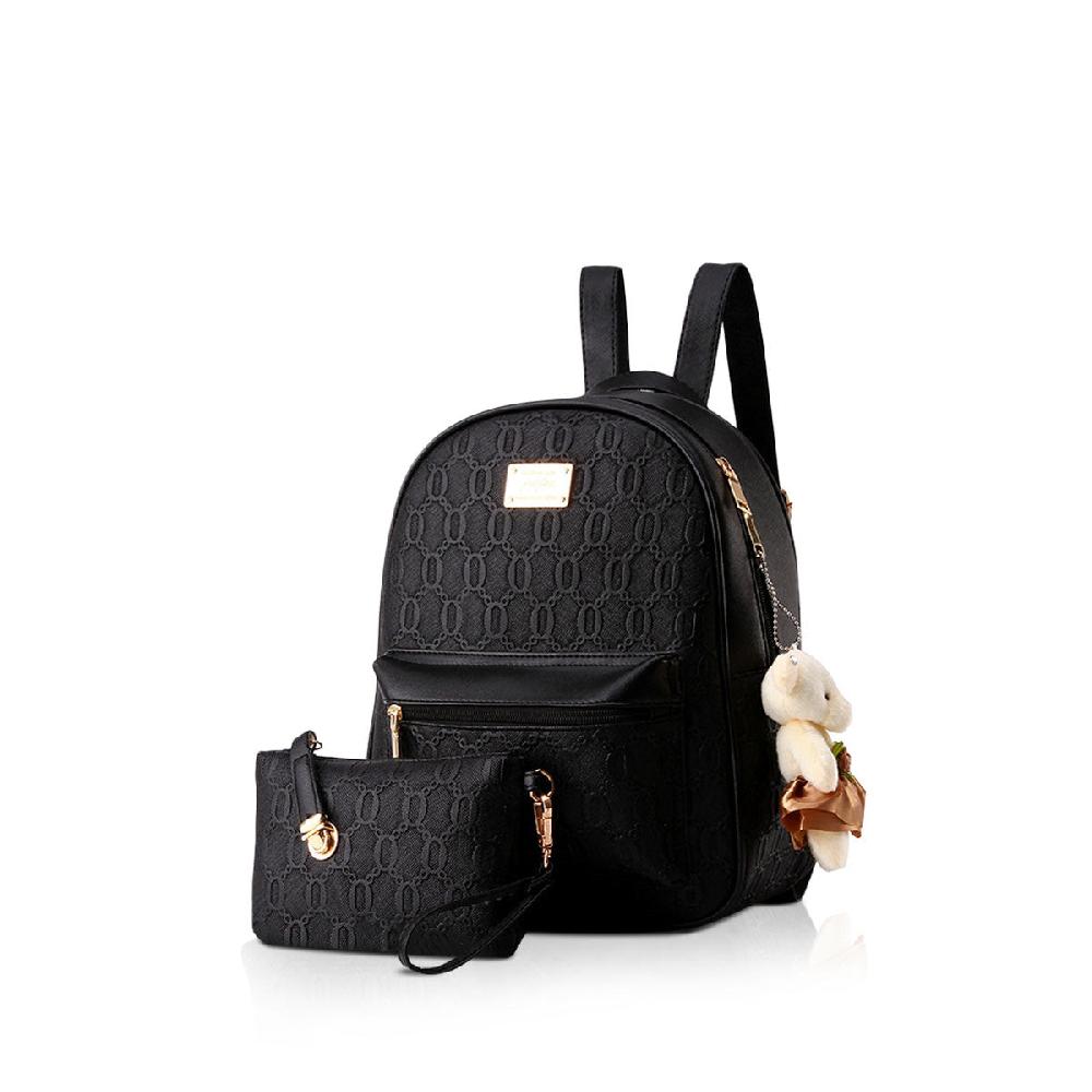 nicole & doris 2 Pcs Patterned Backpack With Purse