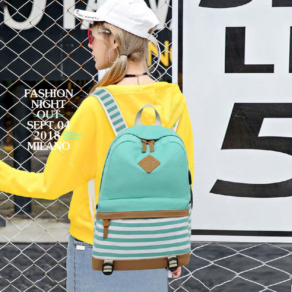 Nicole & Doris 2 Pcs Stripe Backpack Sets