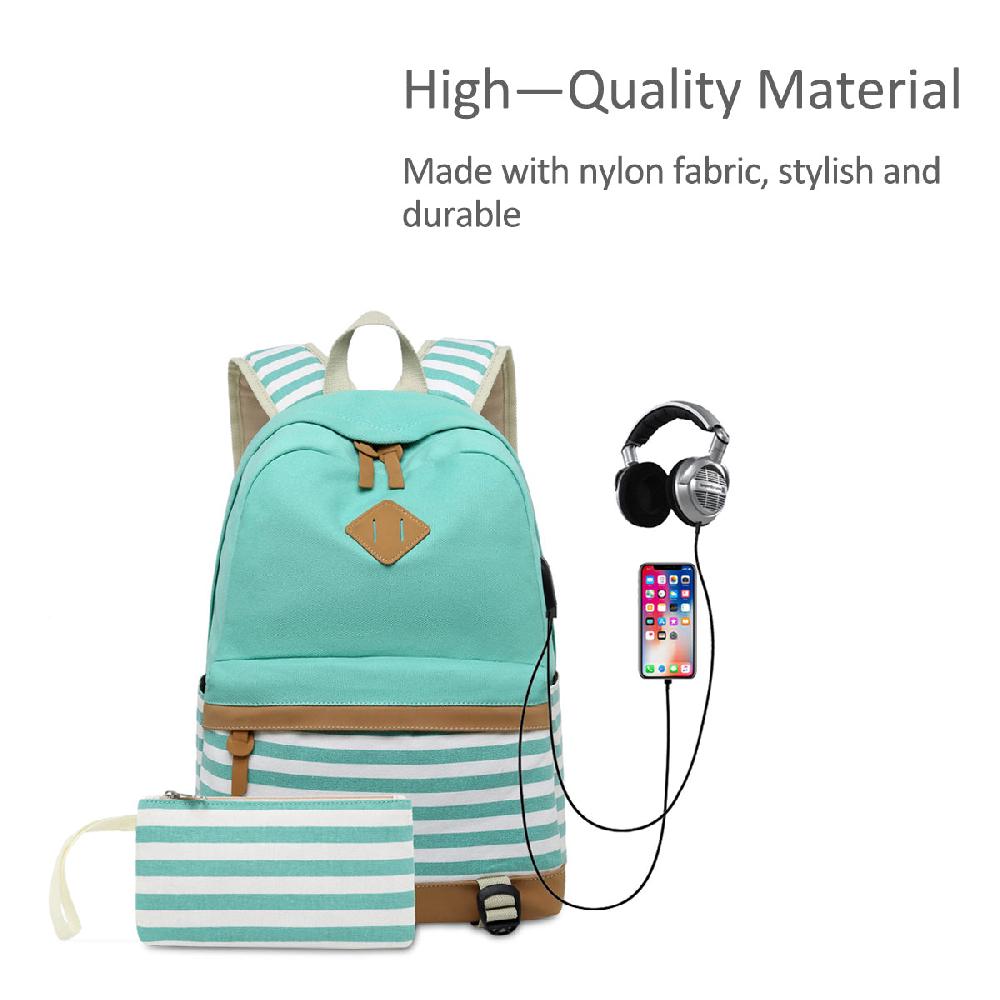 Nicole & Doris 2 Pcs Stripe Backpack Sets