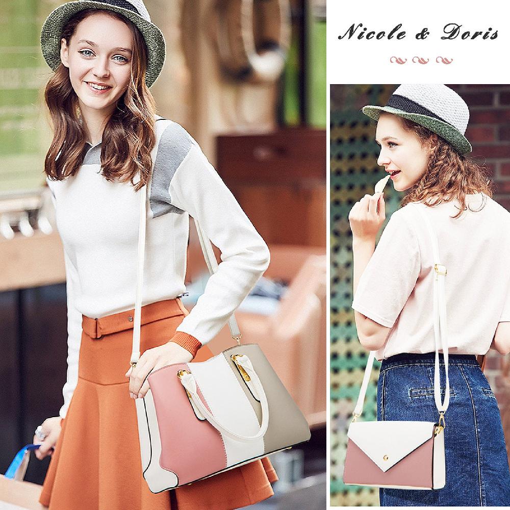 Nicole & Doris 3 Pcs Elegant Ladies Handbag Sets