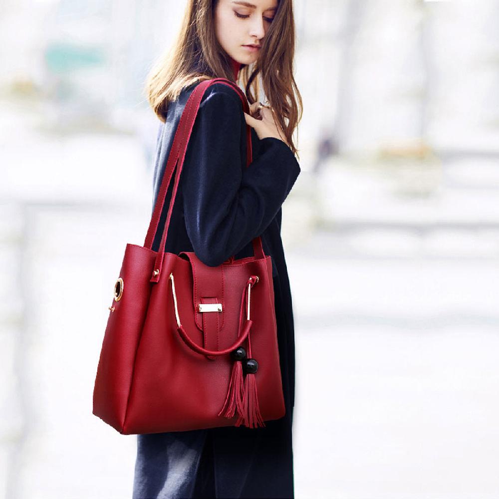 Nicole & Doris 3 Pcs Ladies Tassel Handbag Sets