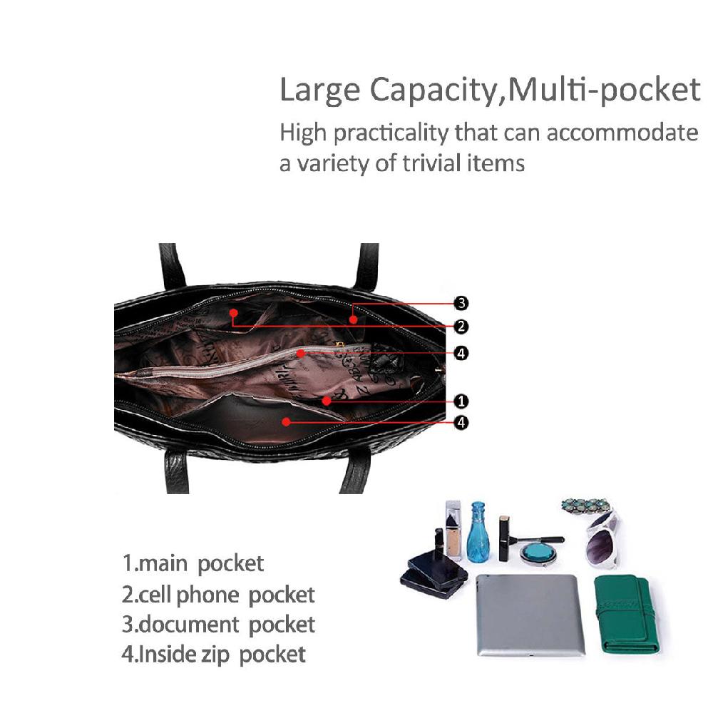 Nicole & Doris 3 Pcs Plaid Handbags Set