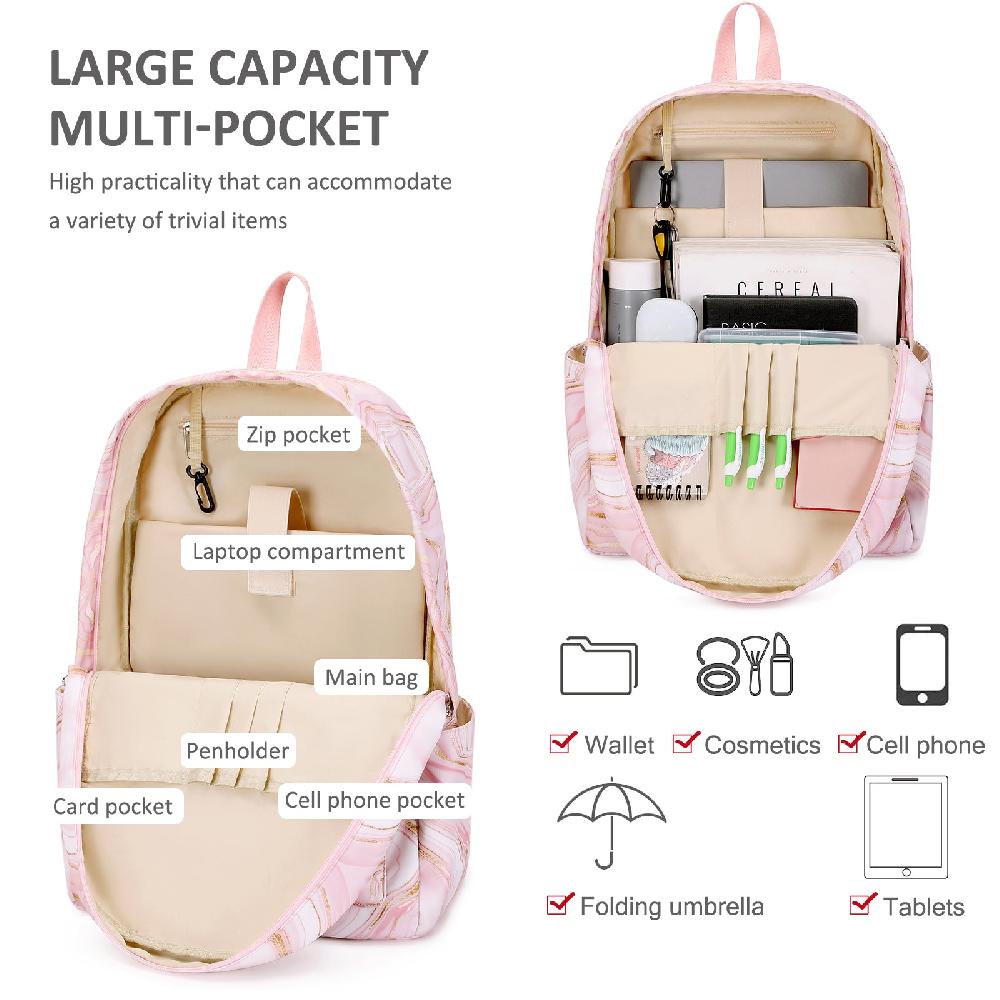 Nicole & Doris Backpack Set With Insulated Lunch Bag