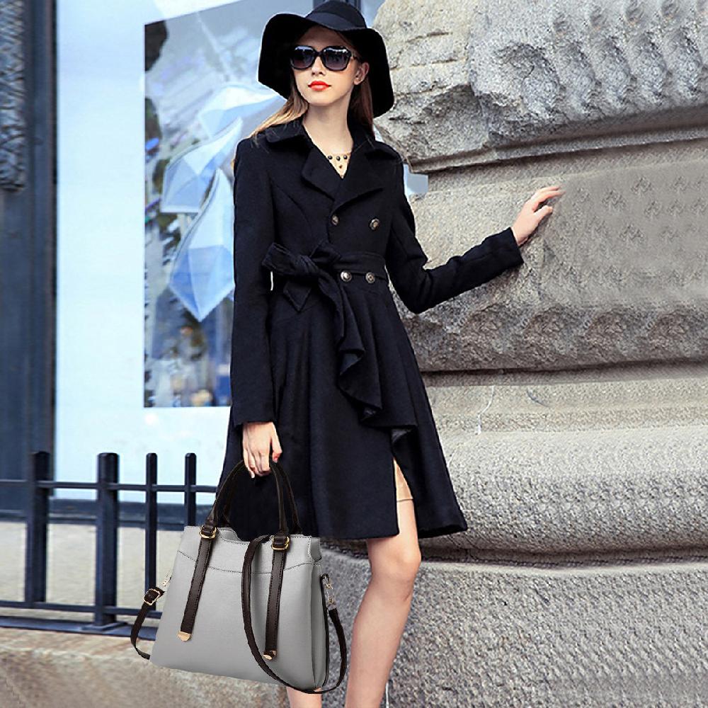 Nicole & Doris Black Top Handle Ladies Handbag