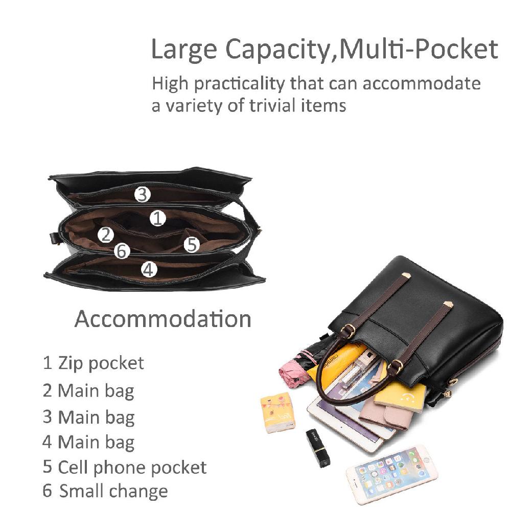 Nicole & Doris Black Top Handle Ladies Handbag