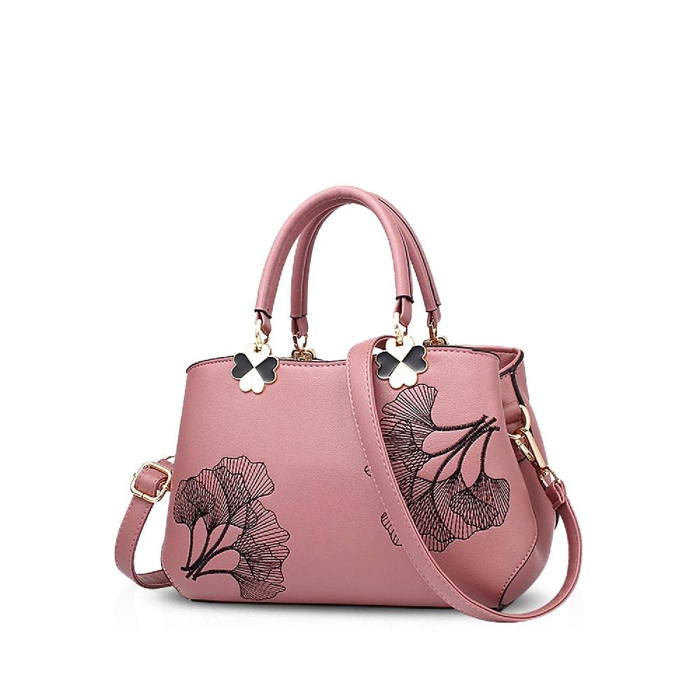 nicole & doris Bottom Flower Decor Ladies Handbag