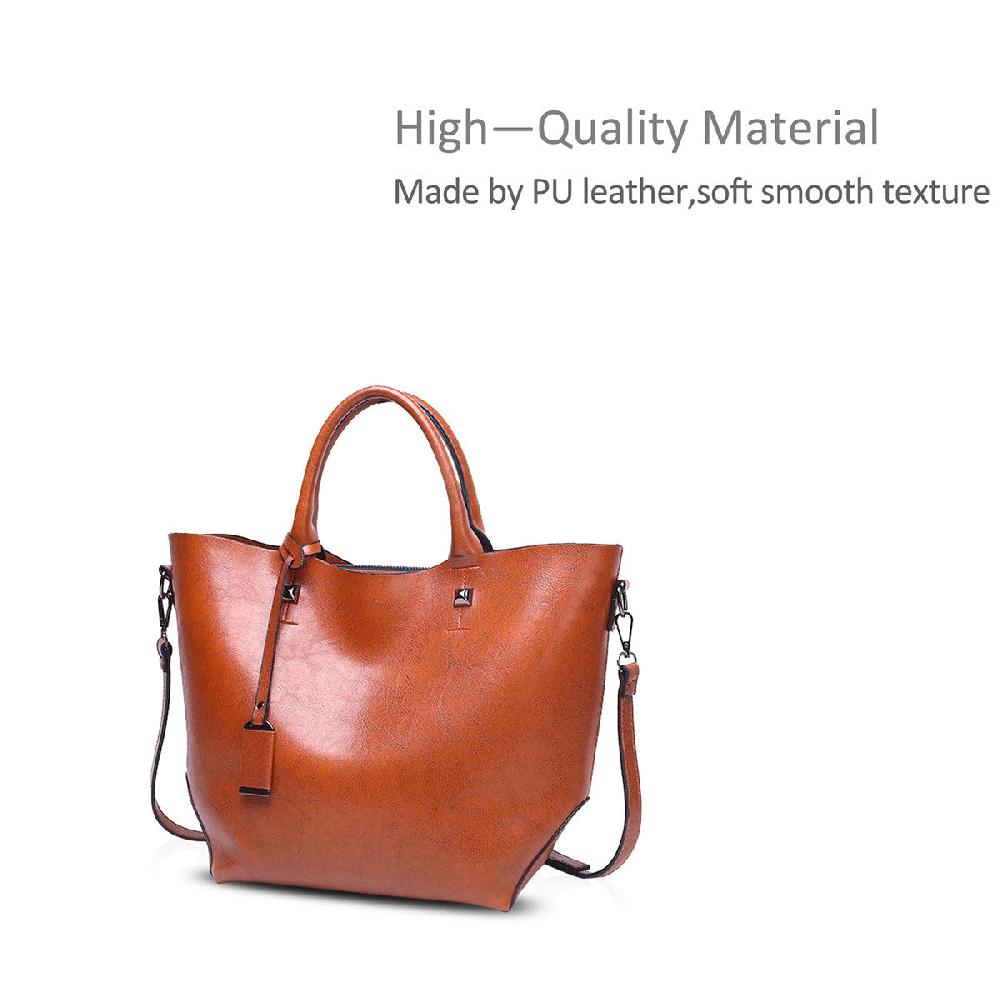 Nicole & Doris Bucket Ladies Plain PU Handbag