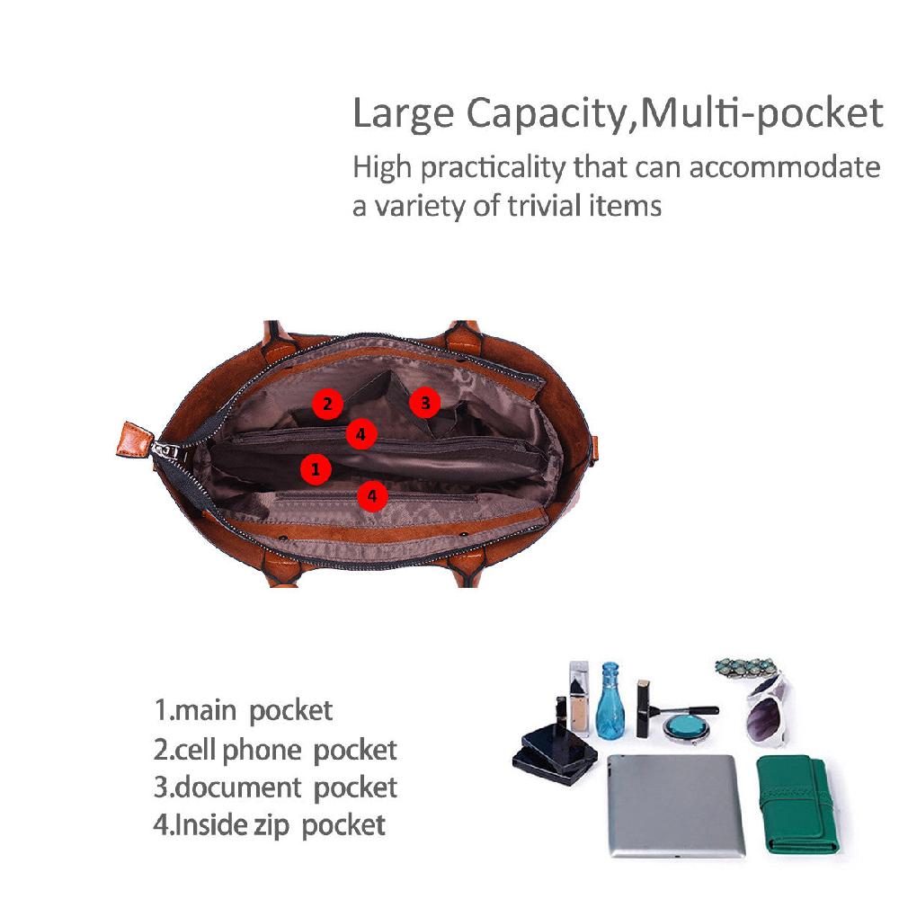 Nicole & Doris Bucket Ladies Plain PU Handbag