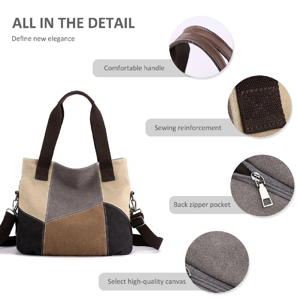 Nicole & Doris Canvas Multicolor Shoulder Bag Casual