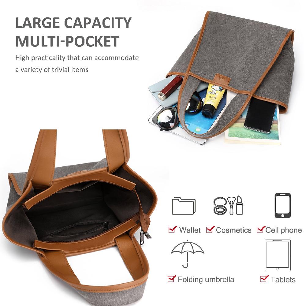 Nicole & Doris Canvas Shoulder Bag Large Capacity