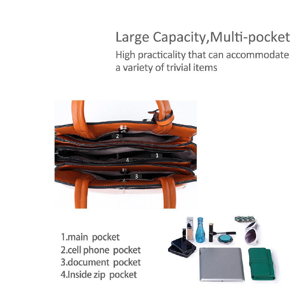 Nicole & Doris Classic Black Large Capacity Tote Bag