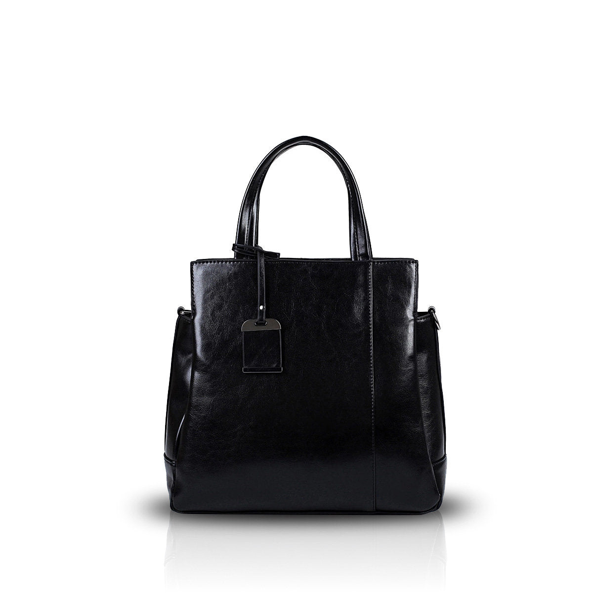 nicole & doris Classic Black Large Capacity Tote Bag