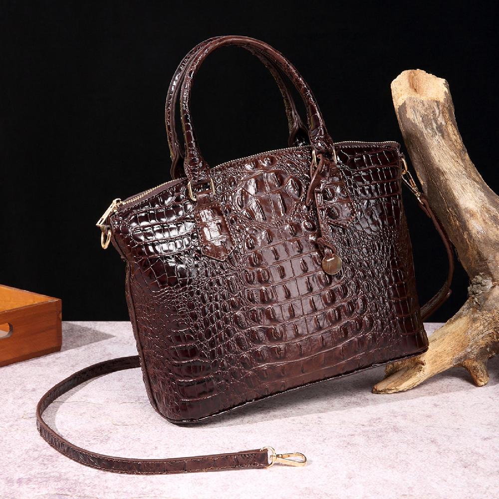 Nicole & Doris Classic Crocodile Handbag